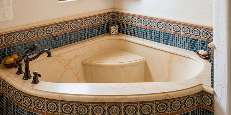 Illustration of a corner bath